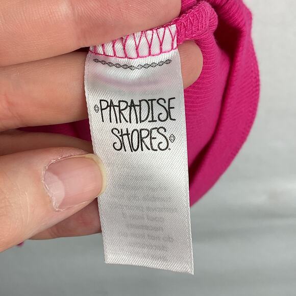 Paradise Shores Basic Ribbed Beach Sides Tank Pink Large NWT - Picture 7 of 11